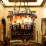 美式复古吊灯loft创意餐厅个性艺术led装饰酒瓶吧台灯咖啡厅灯具