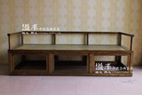 新中式仿古家具实木沙发老榆木罗汉床榻现代简约复古罗汉椅贵妃椅