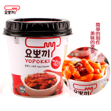 韩国进口YOPOKKI韩式香辣炒年糕 即食速食年糕条 杯装年糕条140g