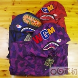零六夏初日本代购 bape 红迷彩 蓝迷彩 紫迷彩 鲨鱼夹克外套 现货