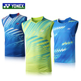 16年夏季正品YONEX尤尼克斯男款无袖t恤yy比赛运动服速干透气吸汗