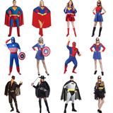 化妆舞会表演cosplay成人蜘蛛侠衣服蝙蝠侠美国队长超人服装套装
