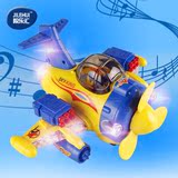 动塑料飞机战机玩具3-6岁益智积木拼插玩具儿童启蒙男孩早教电