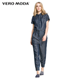 Vero Moda2016新品收腰小立领工装连体牛仔裤316164010