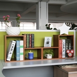宜家桌面书架桌上置物架简易伸缩小书架办公桌收纳书柜书桌旋转架