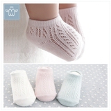 宝宝袜子夏季薄款 新生婴儿船袜0-3-6-12个月儿童短袜透气丝网袜