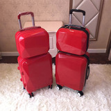 红色结婚箱子陪嫁箱万向轮拉杆箱子母箱旅行箱皮箱行李箱20 24寸