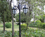 双头欧式庭院灯别墅花园小区草坪灯景观路灯公园户外防水灯高杆灯