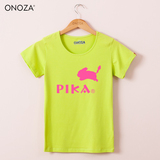 ONOZA2015新款女装夏个性创意韩版 皮卡丘可爱印花圆领T恤