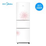 Midea/美的 206L 三门冰箱/三开门/电冰箱/节能/家用/软冷冻/包邮