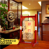 中式台灯现代实木卧室床头灯具古典仿羊皮书房灯温馨中式复古台灯