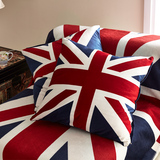 新款米字旗 英国国旗英伦沙发双面抱枕靠枕靠垫 汽车抱枕套靠枕套