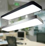 高档圆角LED办公室吊灯现代铝材T5长条办公楼商业照明灯具