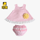 2016新款婴儿裙子衣服女童连衣裙0-1岁女宝宝夏装套装2-3夏季童装
