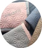热卖外贸纯棉绗缝纯色简约风床品床盖 秋冬必备款