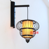 葫芦壁灯现代中式壁灯中式竹艺壁灯古典茶楼韩式泰式日式竹子壁灯