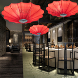 新中式布艺吊灯灯笼餐厅海洋布创意仿古酒店茶楼装饰温馨古典灯具
