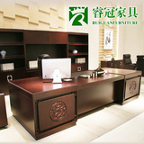 中泰国景老板桌椅 实木皮大班桌办公家具总裁桌 特价大班台办公桌