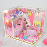 芭比娃娃家手工diy小屋手工自制拼装房子模型生日礼物 可定成品
