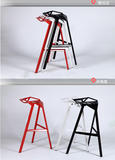 包邮黑色白色铸铁铁艺酒吧椅 高脚吧凳 创意几何吧台椅 铁质椅