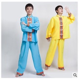新款傣族民族舞蹈演出服装成人男装葫芦丝泼水节云南少数民族服装