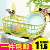 厨房多功能置物架沥水架 塑料碗柜架 碗碟滴水收纳架餐具整理架