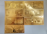 24k金箔纪念钞 一套美金纸币 双面货币工艺礼品 美国钱币收藏装饰