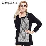 艾莱依2016春新款女装短款上衣 韩版套头宽松外套ERAL35007-ECAA