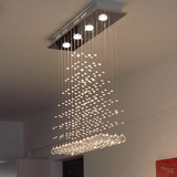 创意吧台水晶吊灯个性LED餐厅灯现代三头客厅餐厅吊灯隔断餐吊灯