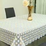 欧式免洗PVC防水桌布餐桌桌布防油防烫圆桌台布长方形茶几布布艺