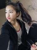 女韩版潮学生拉链开衫宽松加绒秋冬外套纯色显瘦韩国运动卫衣套装