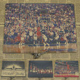乔丹海报 体育公牛队 复古经典扣篮投篮球星NBA全明星巨幅挂画