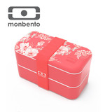 法国Monbento 原创印花双层分格微波炉便当盒日式饭盒