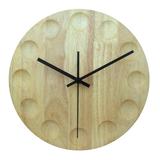 创意挂钟客厅k卧室静音现代简约时尚圆形中式中国风实木木质钟表