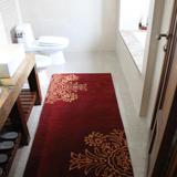 床边地毯欧美羊毛手工花式红色喜庆客厅卧室沙发走廊尺寸可定制