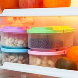 双格有盖厨房食品杂粮密封罐多功能橱柜冰箱塑料储物收纳盒保鲜罐