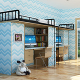 地中海风格无纺布壁纸 简约条纹客厅卧室防水加厚墙纸 蓝色