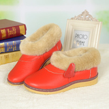 冬季 棉拖鞋包跟牛皮棉鞋冬季男女真皮保暖 防滑牛筋底手工妈妈鞋