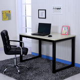 钢木电脑桌会议桌书桌员工办公写字桌饭店家用餐桌 简易桌子1.4米