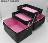 韩版便携手提化妆箱大容量可折叠首饰箱化妆包彩妆箱化妆品收纳箱