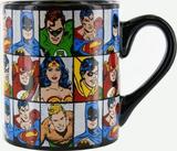 DC Comics Characters Grid 14 oz. Ceramic Coffee Mug