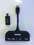 S2 S3 S4 Note2 note3 Micro USB转HDMI MHL OTG 5合1读卡器