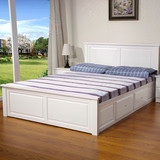 包邮白色松木床欧式特价美式乡村实木床松木家具松木床1.5米1.8米