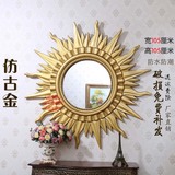 防水镜框壁挂复古欧式太阳镜子美式墙面装饰镜艺术镜玄关镜子8052