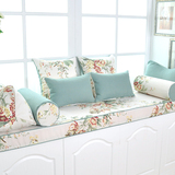 美式乡村高密度海绵飘窗垫定做飘窗台定制加厚加硬沙发垫床椅垫