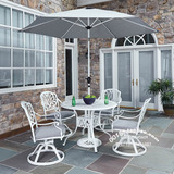 白色铸铝桌椅 户外地中海风格铁艺桌椅 欧式庭院阳台花园田园桌椅