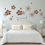可移除墙贴纸贴画卧室房间温馨浪漫墙面墙壁装饰清新创意床头花朵
