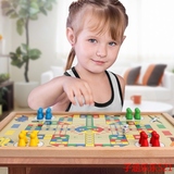 儿童玩具木制飞行棋象棋 幼儿园宝宝益智力木质亲子桌面游戏礼物