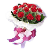 鲜花预订12枝红色玫瑰全国同城速递配送北京上海广州深圳厦门青岛