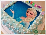 西安卡通创意照片生日蛋糕装饰，可爱冰雪奇缘蛋糕宝宝生日蛋糕